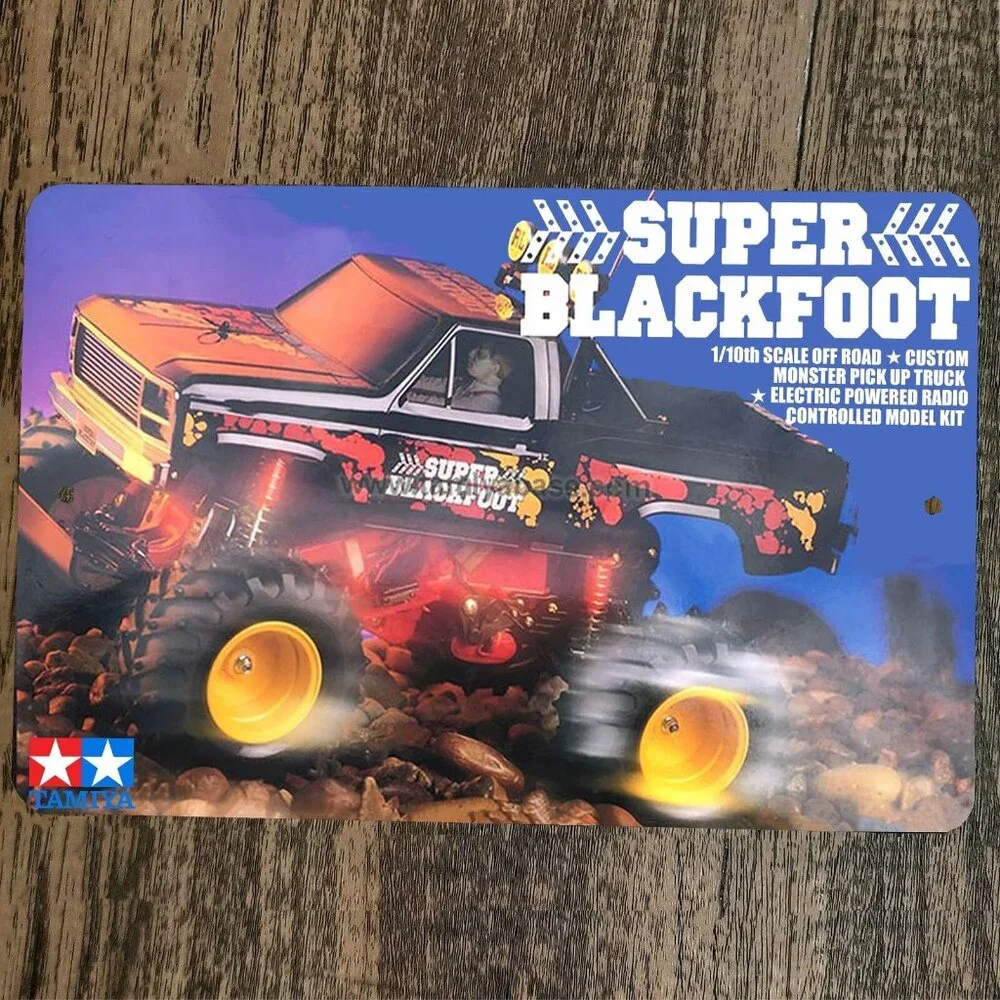 Super Blackfoot RC Radio Control Car Box Art 8x12 Metal Wall Garage‎ Sign
